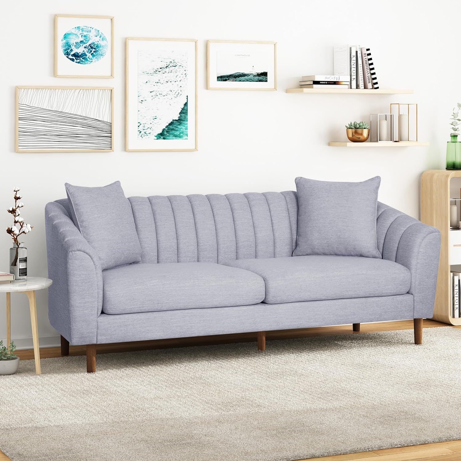 Contemporary 3 Seater Sofa With Accents