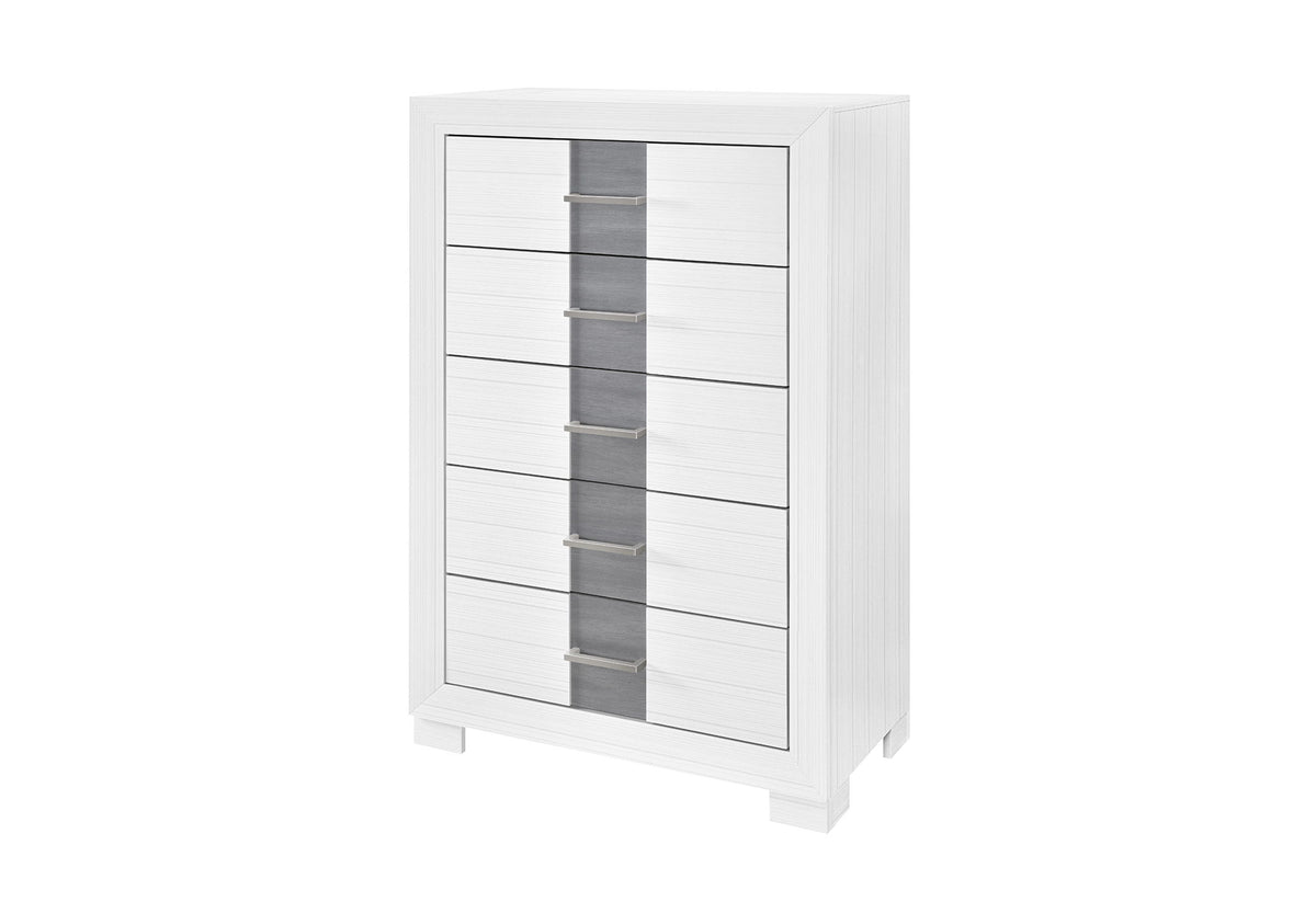 Optimus - 5 Piece Queen Bedroom Set - White