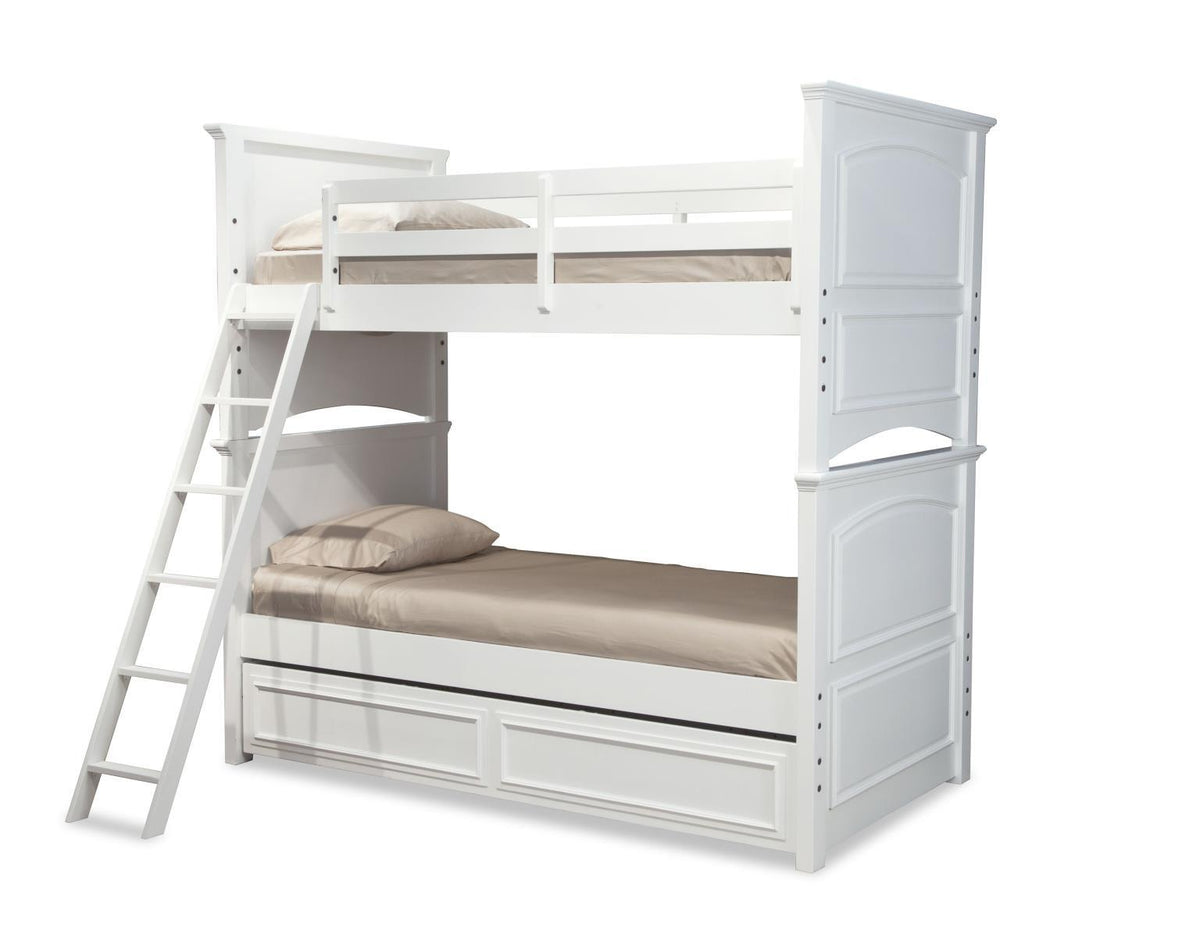Madison - Twin Over Twin Complete Over Bunk Bed - White
