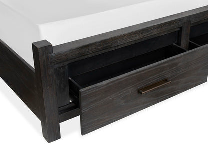 Plum Creek - Upholstered Panel Storage Bed