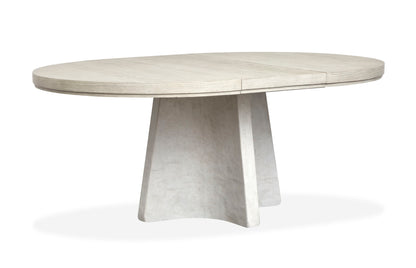 Lorelei - Extendable 54" Round Dining Table - Misty Cloud