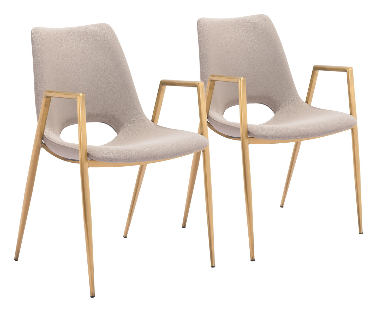 Desi - Dining Chair With Gold Legs (Set of 2)