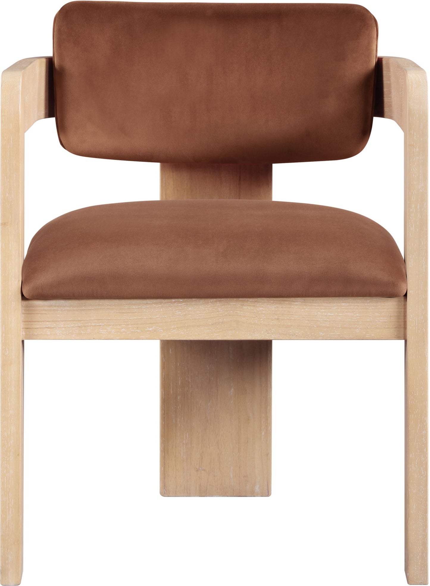 Sacha - Velvet Dining Chair With Natural Base (Set of 2)