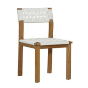 Elvia - Outdoor Dining Chair - White And Natural