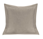 Luna - Single Flanged Washed Linen Pillow - Taupe