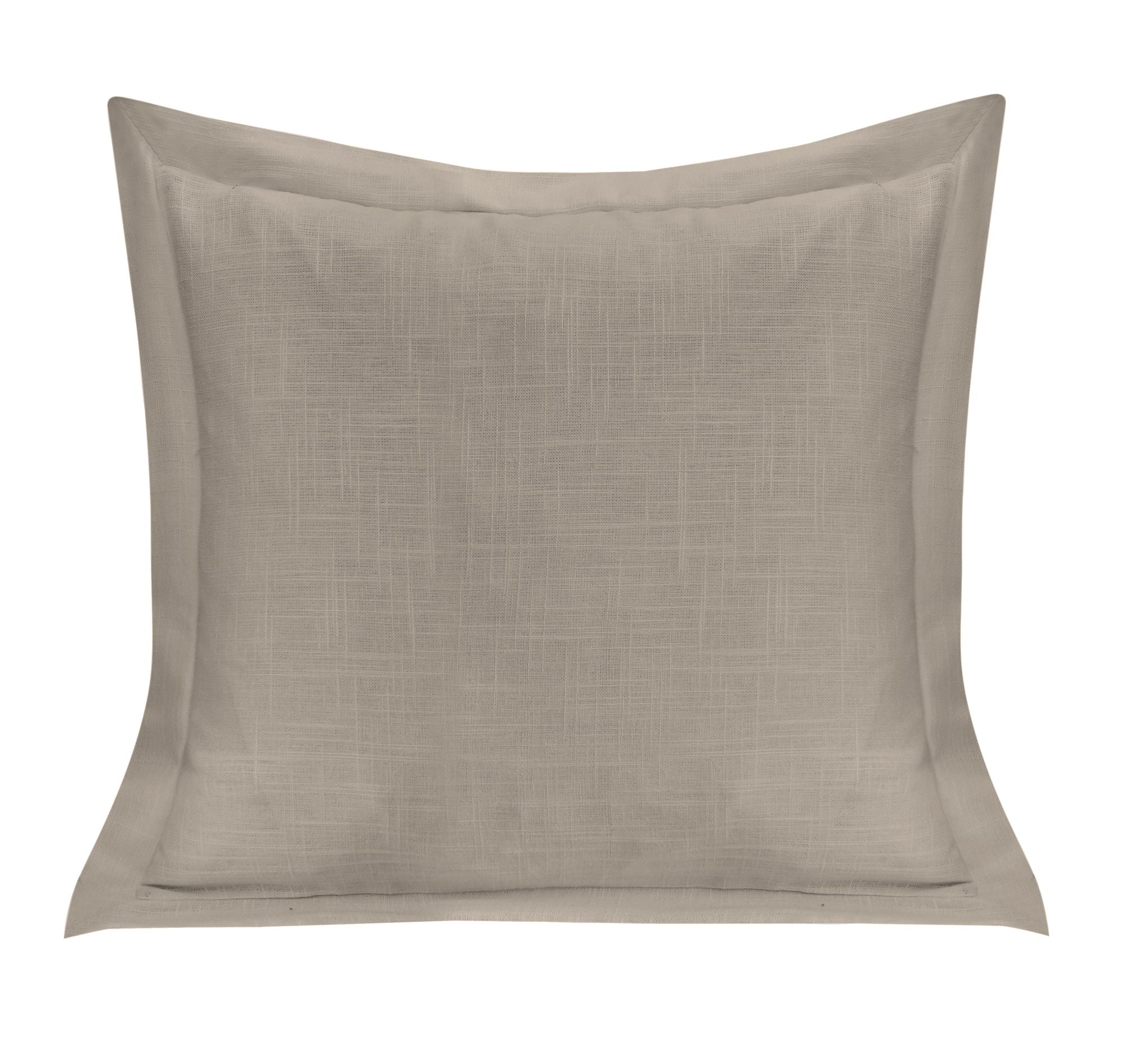 Luna - Single Flanged Washed Linen Pillow - Taupe