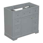 Modern Bathroom Vanity Base Only With 1 Cabinet And 6 Drawers