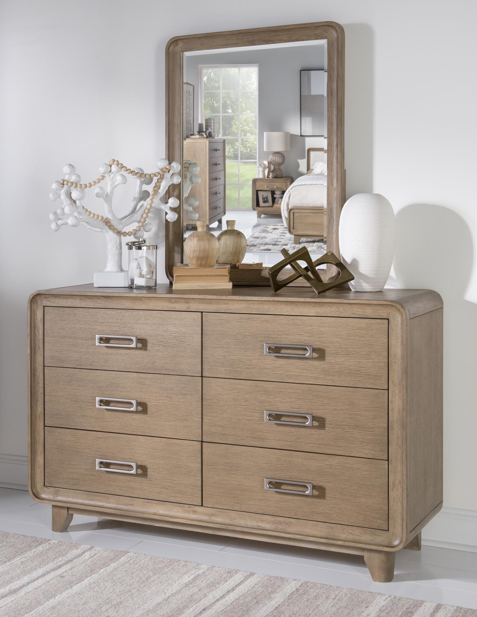 Theo - Beveled Mirror - Desert Oak