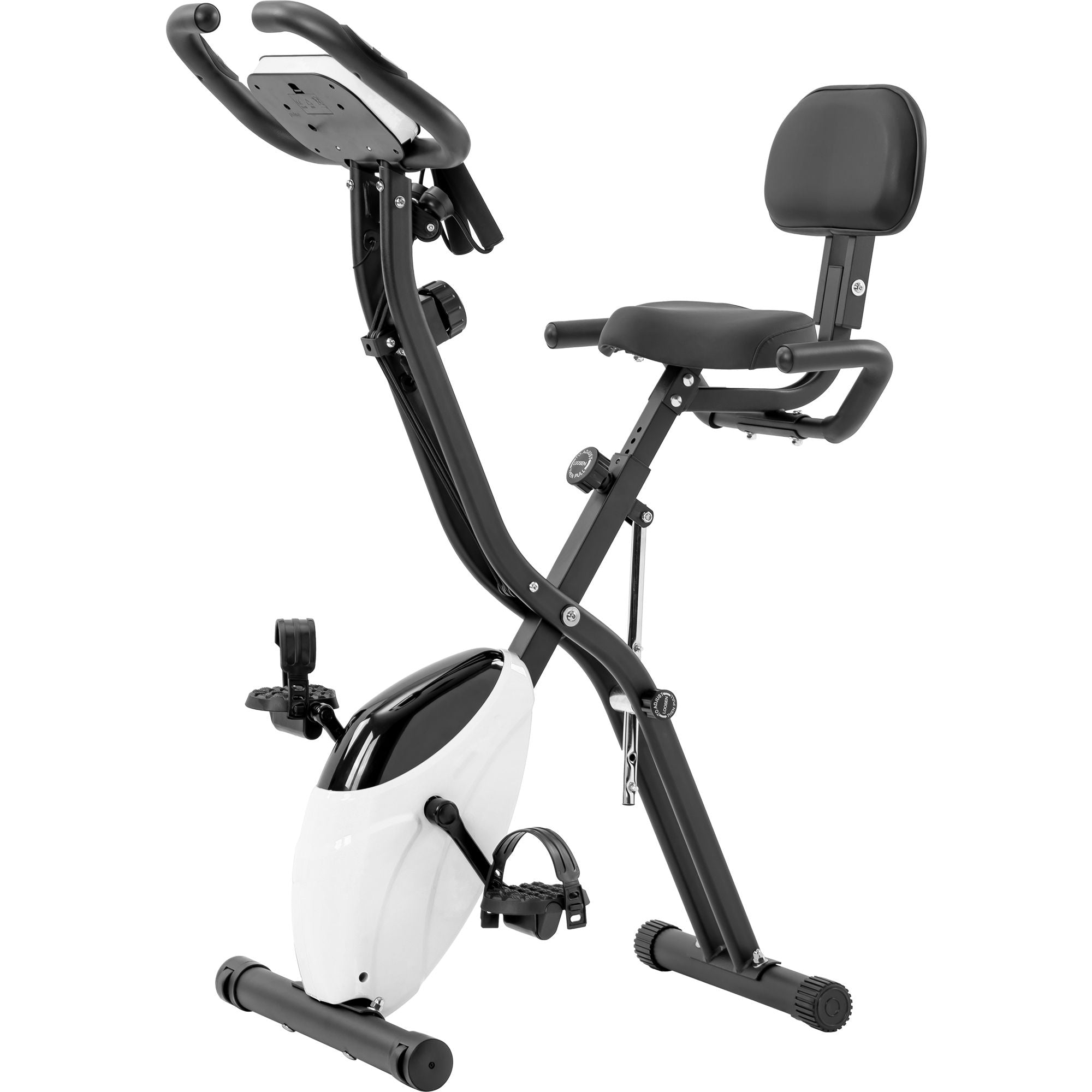 Exercise Bike Folding Stationary Bikes For Home With 16 Level Magnetic Resistance