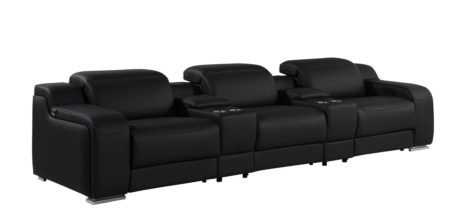 1116 - 8-Piece Modular Power Reclining Sofa, Loveseat & Chair Set In With 5 Power Recliners & Power Headrests