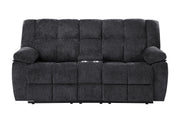 U6000 - Console Reclining Loveseat - Black