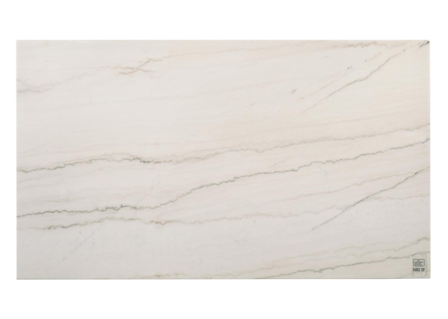 D074 - Rectangular Dining Table - Dark Dry Brush / Bianco Crown Marble