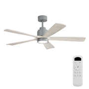 52" Ceiling Fan With Dimmable LED Light And 6 Speed Remote Control - Cement Gray