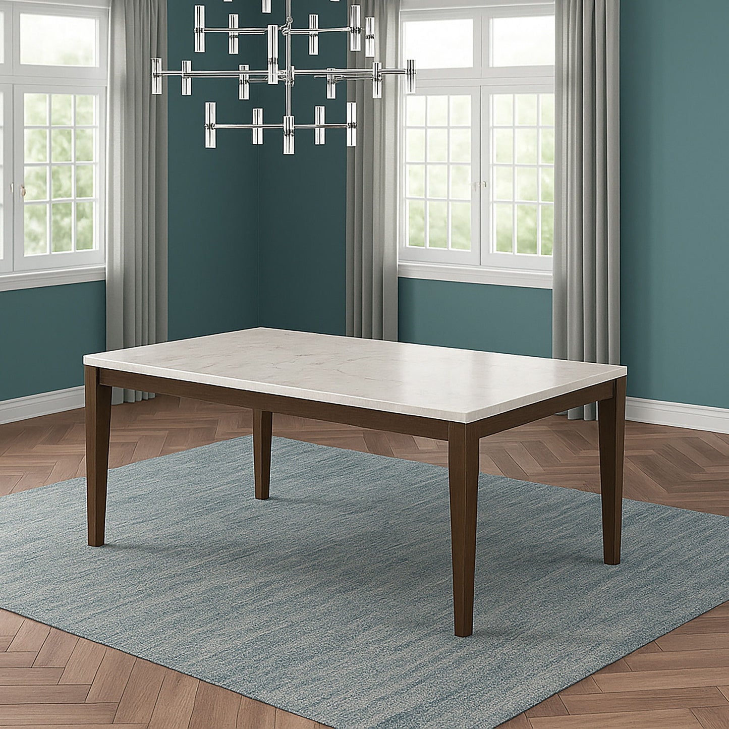 Essence - 70" Rectangle Dining Table With Marble Top
