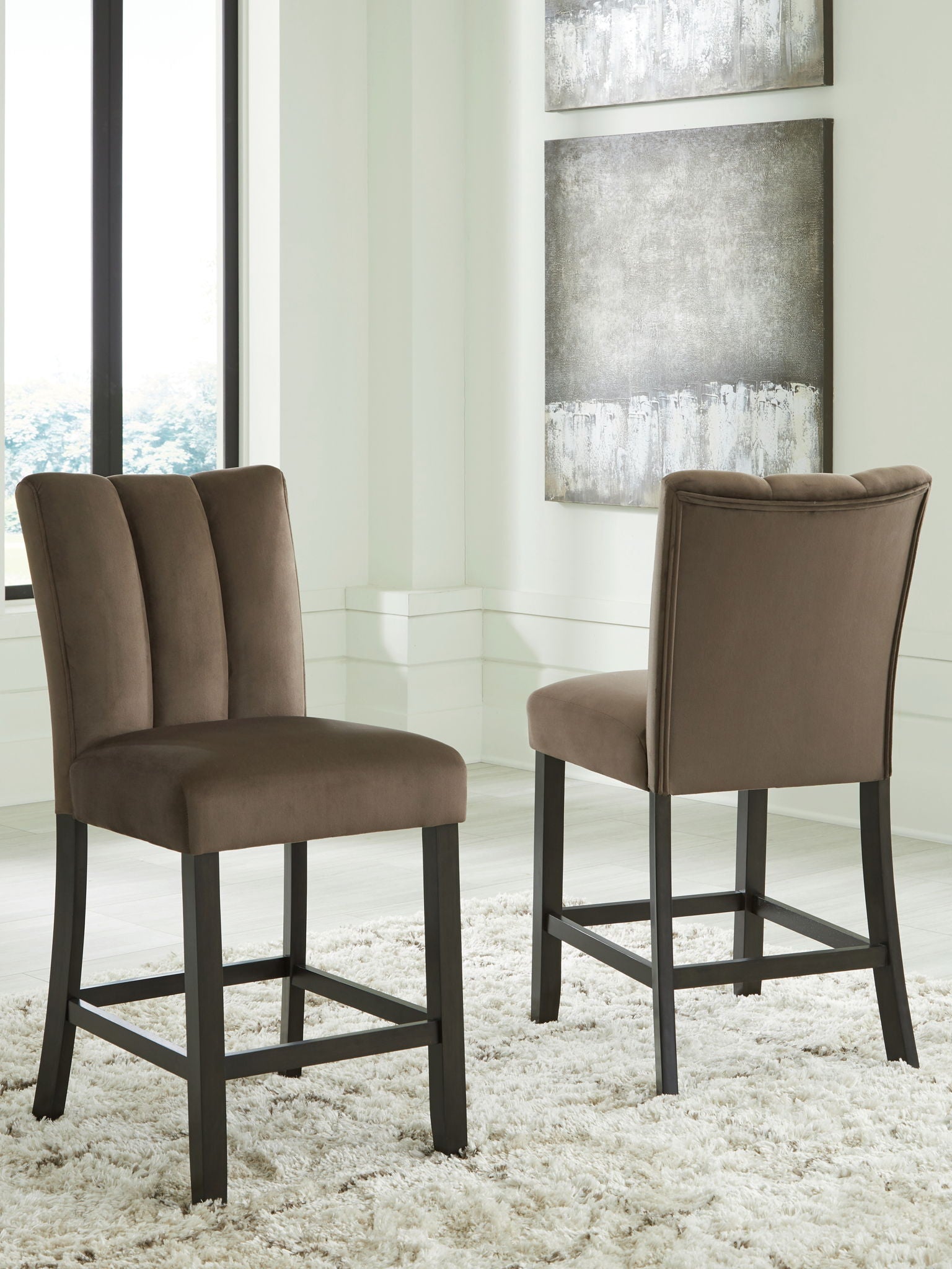 Jeshina Upholstered Barstool (Set of 2) - Thumbnail 2