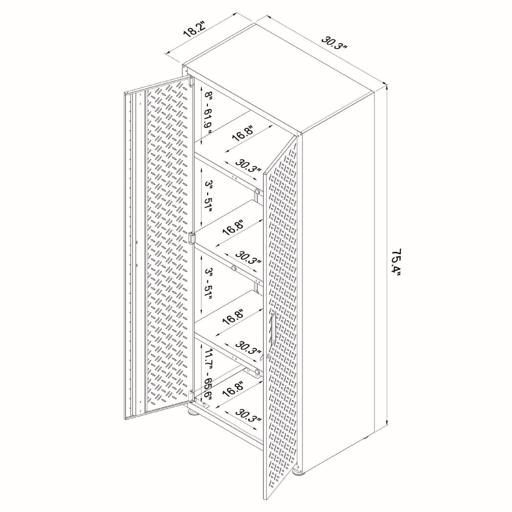 Fortress - Tall Garage Cabinet