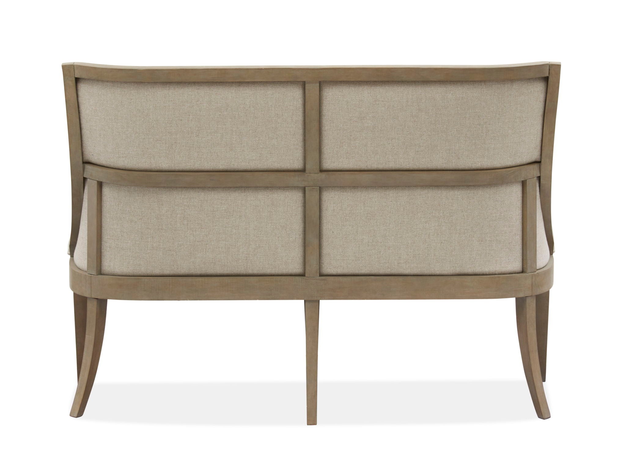 Lancaster - Bench With Upholstered Seat & Back - Dovetail Gray