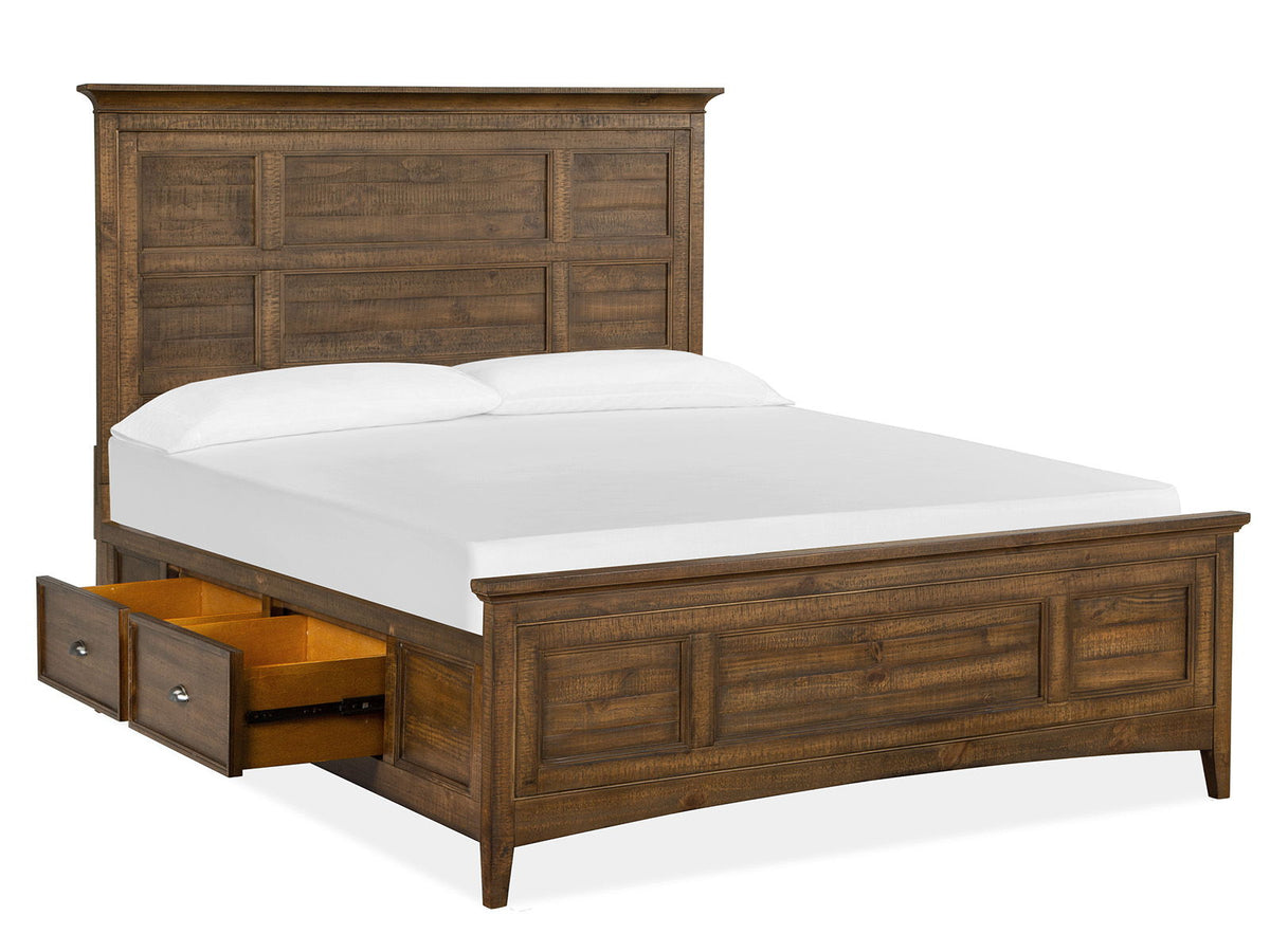 Bay Creek - Complete Panel Bed With Storage Rails