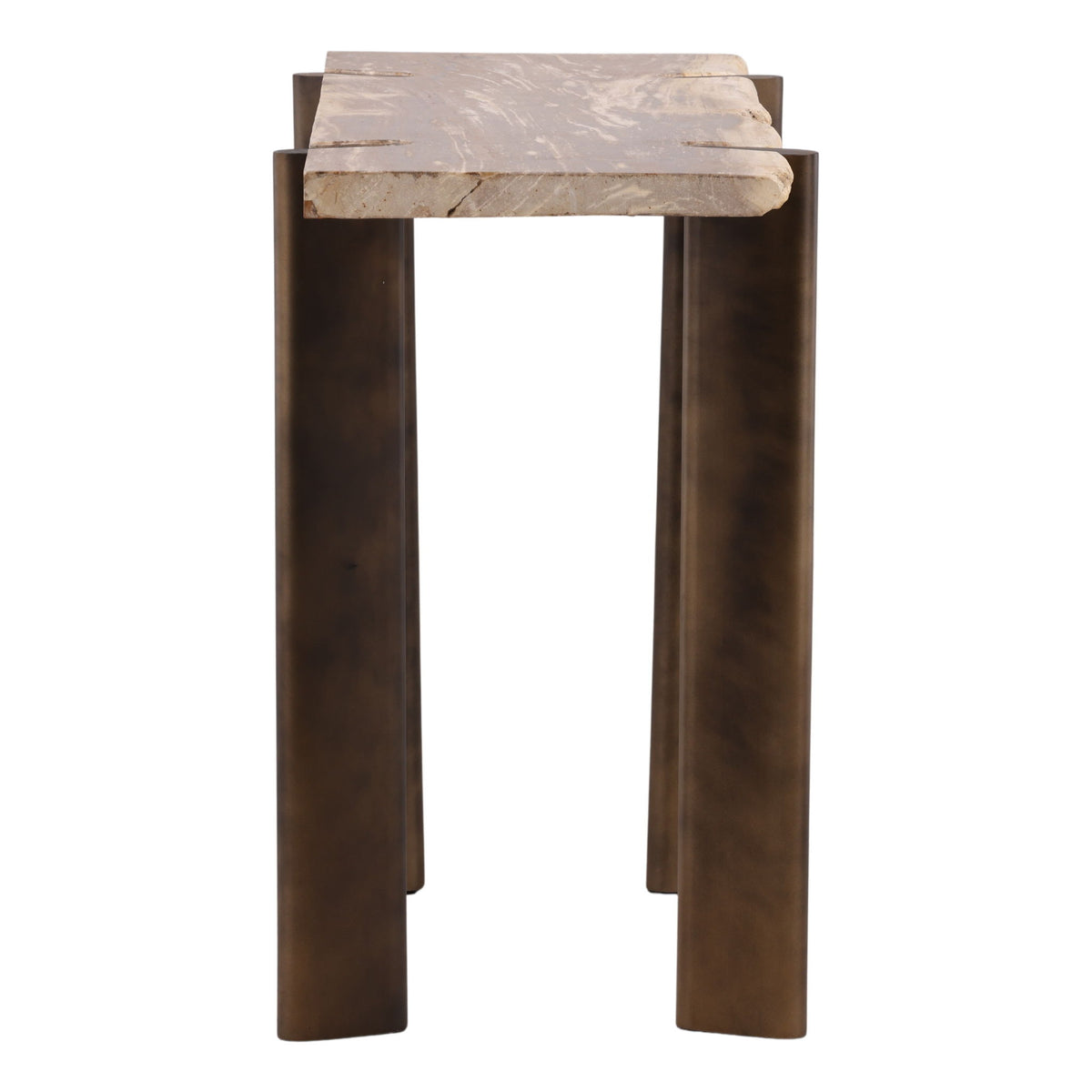 Peridot - Console Table - Light Natural And Bronze