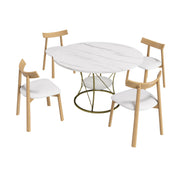 Round Extendable Dining Table Set With Chairs