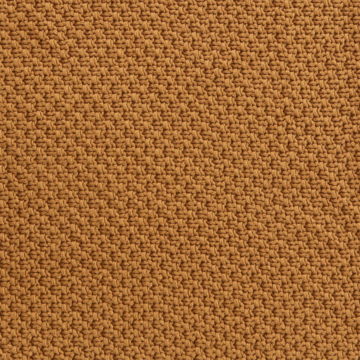 Cotton Knit - Throw Blanket - Tuscan