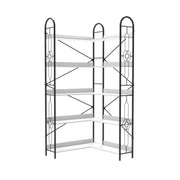 Industrial Style Corner Bookshelf With Thickened Iron Frame
