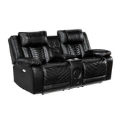Glory Furniture - Sensa - Power Reclining Loveseat With Bluetooth Speaker And LED Belt