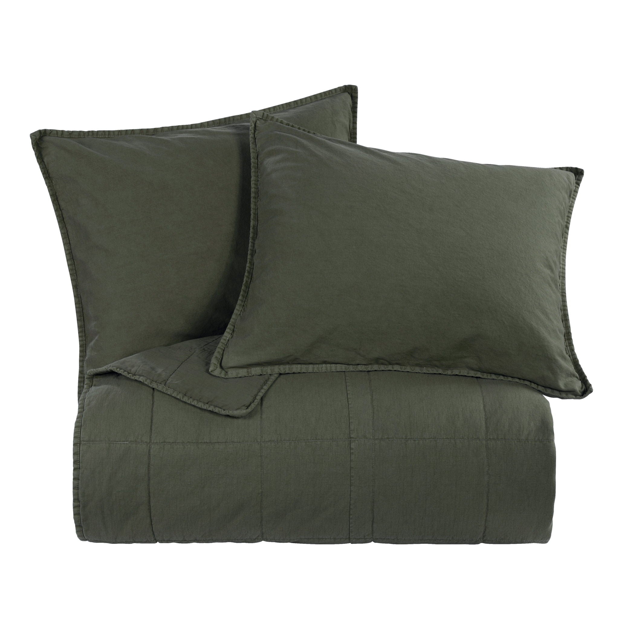 Cotton Canvas - Full/Queen Stonewashed Coverlet Set (Set of 3) - Duffle Bag