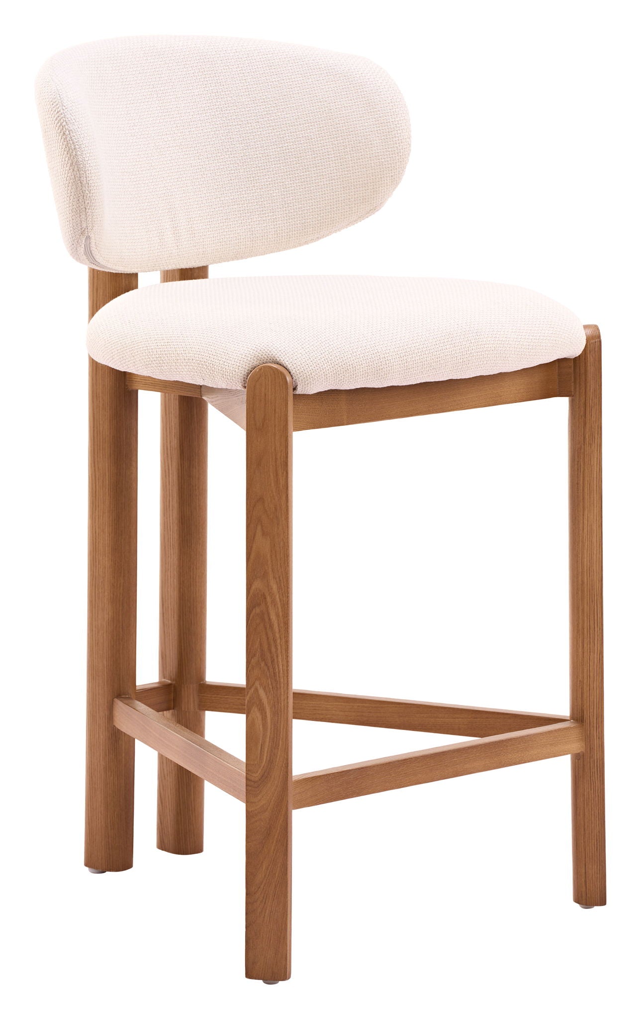 Rosetta - Counter Stool (Set of 2) - Beige / Walnut