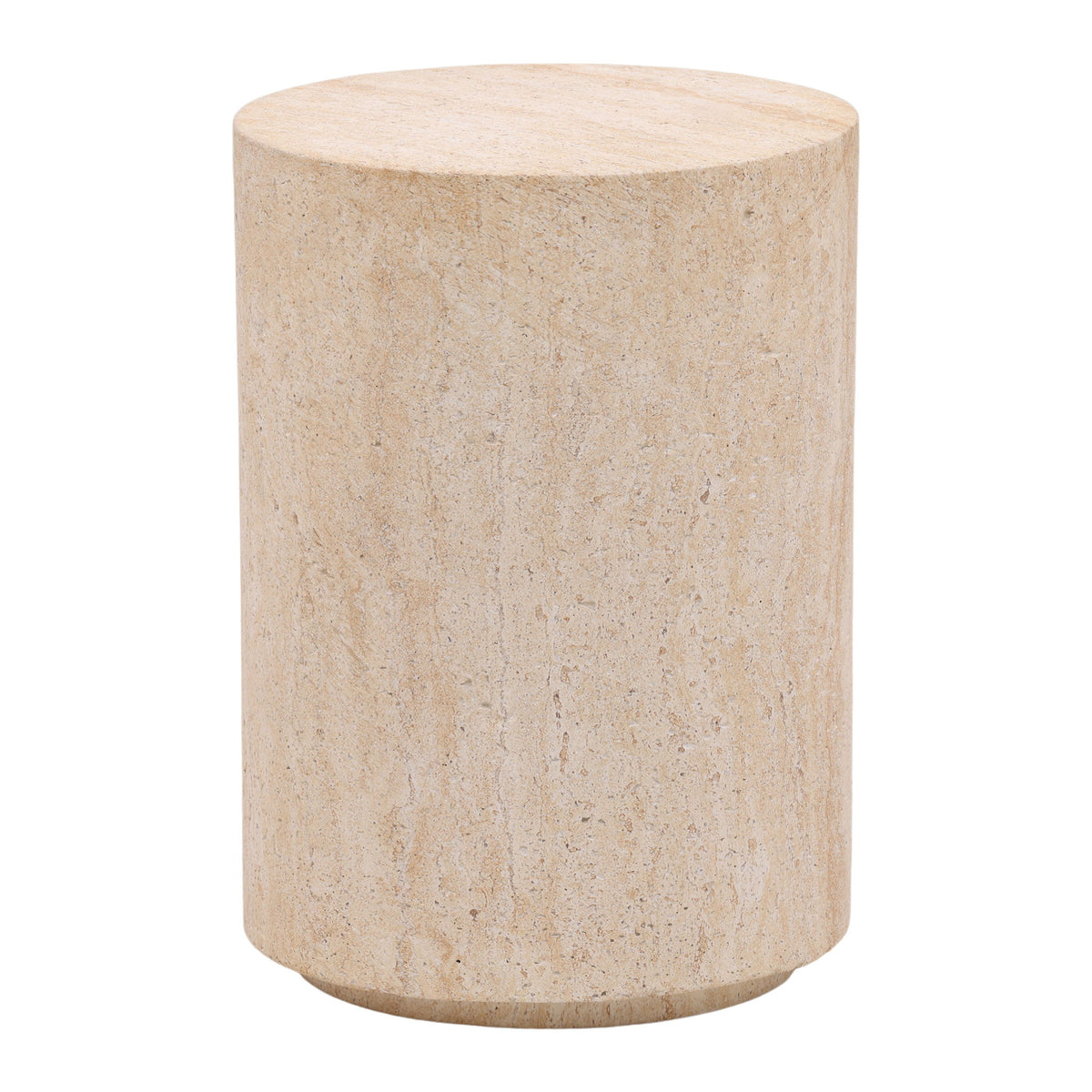 Sol - Outdoor End Table - Faux Travertine