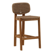 Alva - Outdoor Counter Stool - Light Brown And Natural