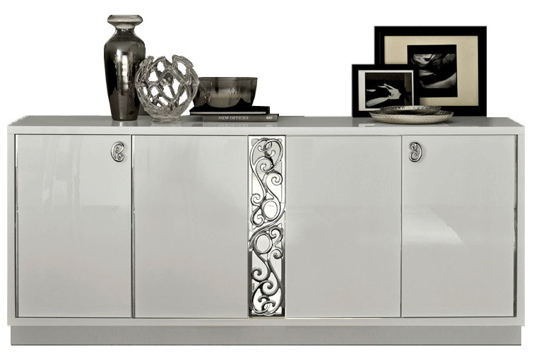 Roma - 4 Door Buffet - White
