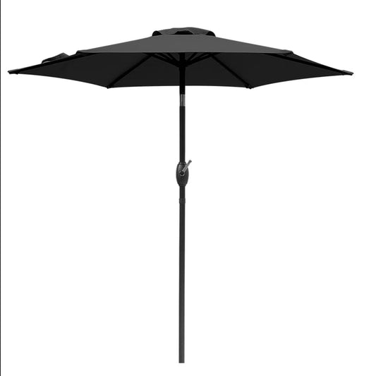 Umbrella With Crank Lift & Tilt, UV-Resistant Canopy For Patio