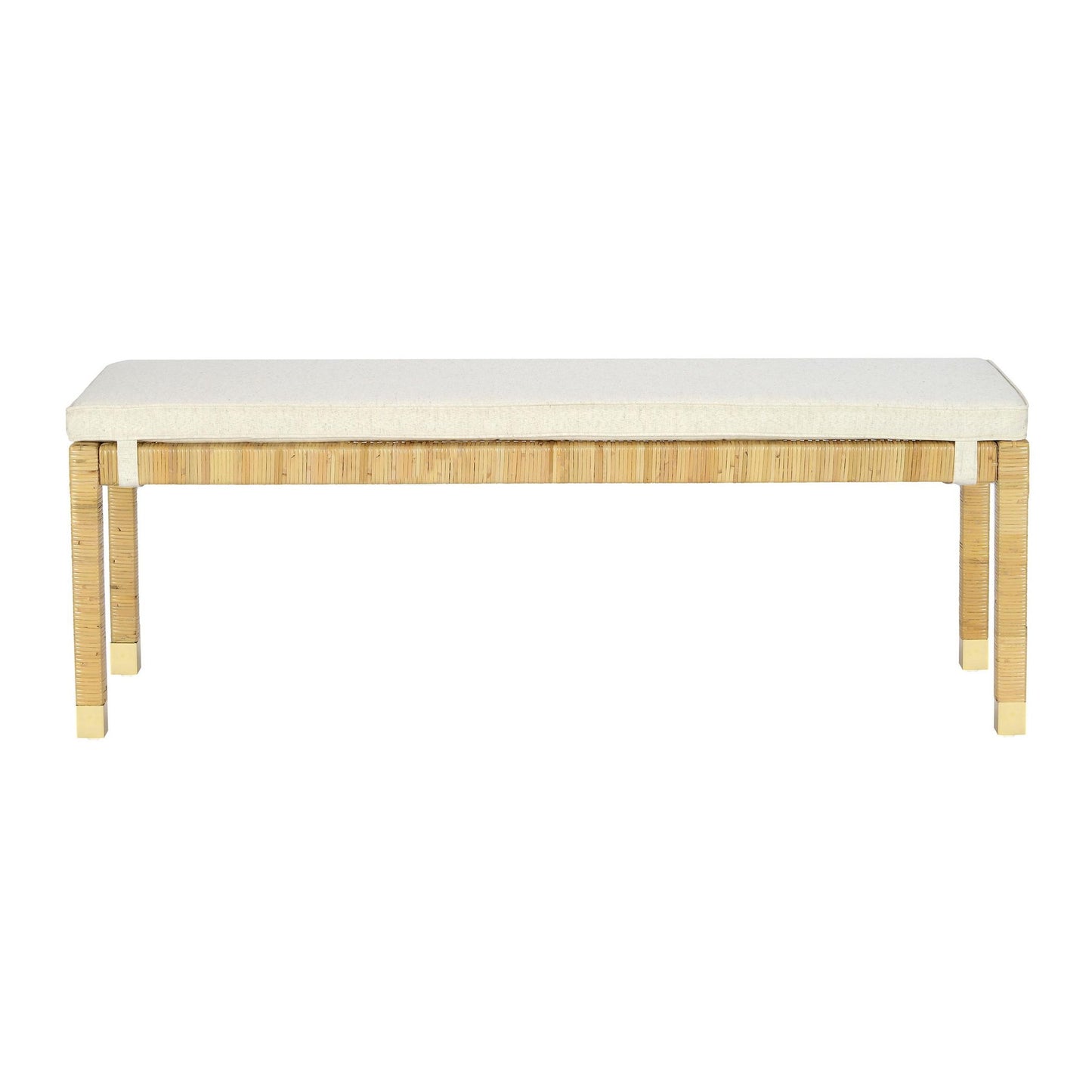 Amara - Woven Rattan Bench