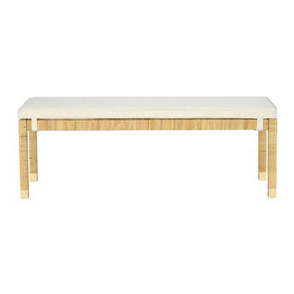 Amara - Woven Rattan Bench