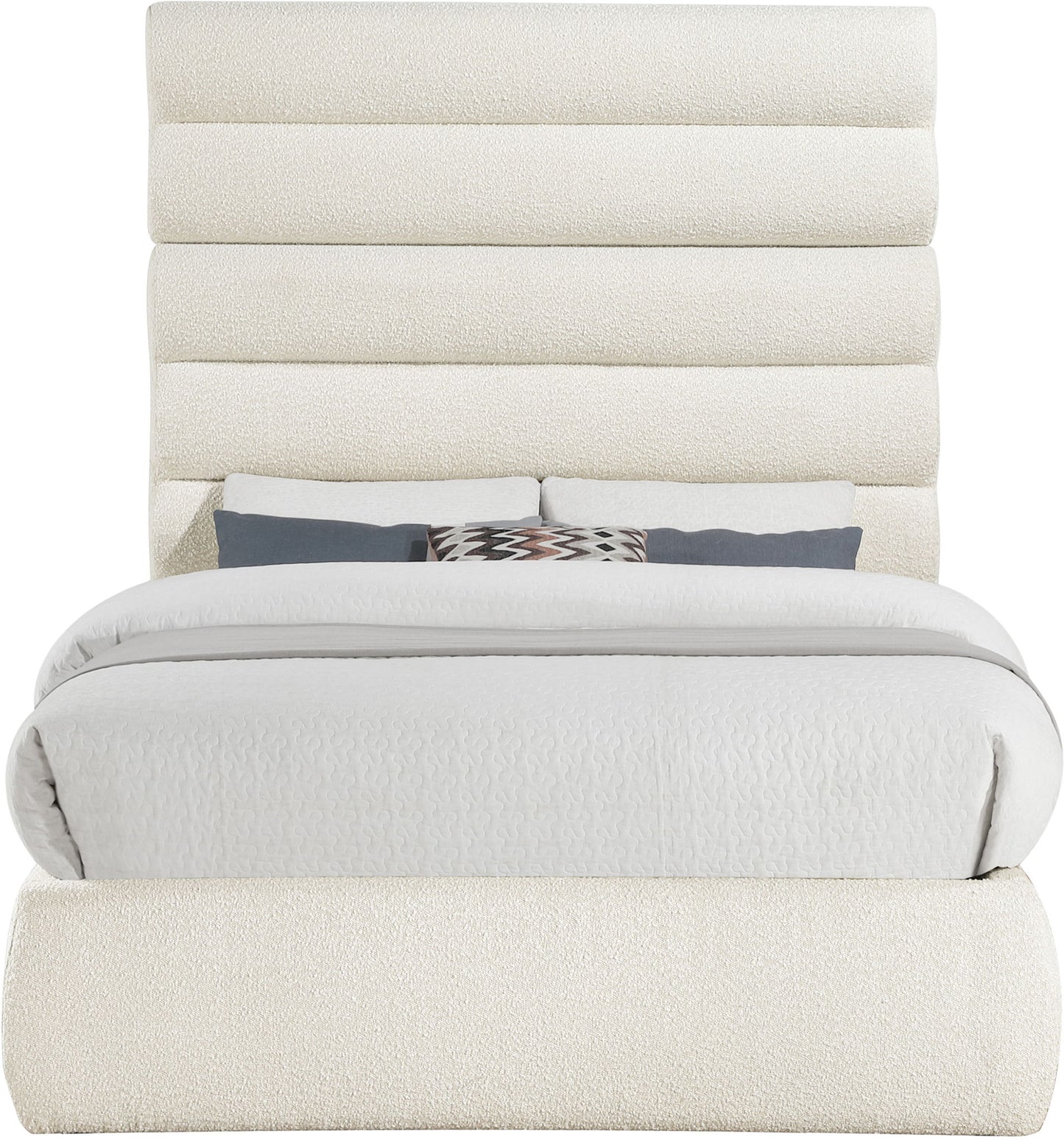 Adam - Boucle Fabric Bed With 70.5" Headboard