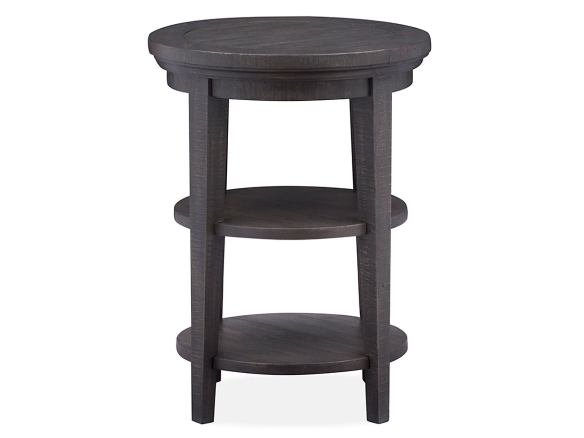 Westley Falls - Round Accent End Table - Graphite
