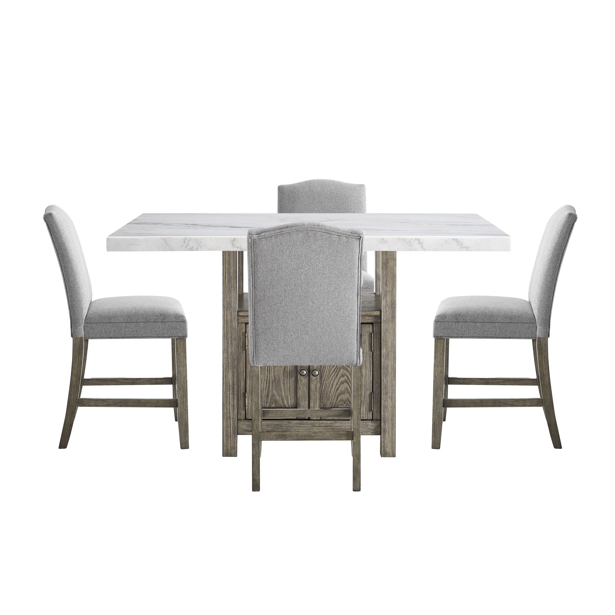 Grayson - Counter Height Set With White Top Table