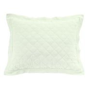 Diamond Linen - Linen Cotton Diamond Quilted Pillow Sham King - Seafoam