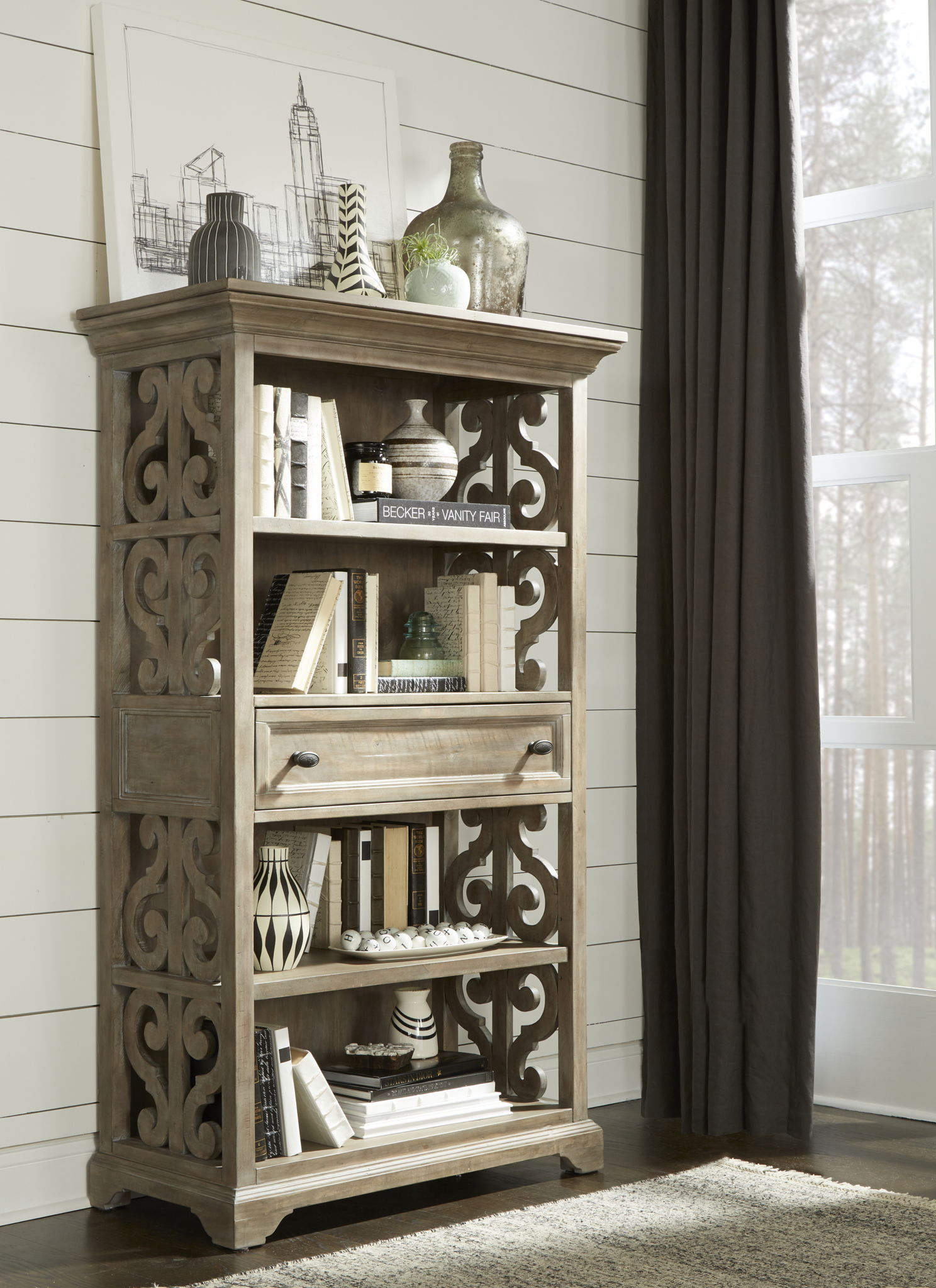 Tinley Park - Bookcase - Dove Tail Gray