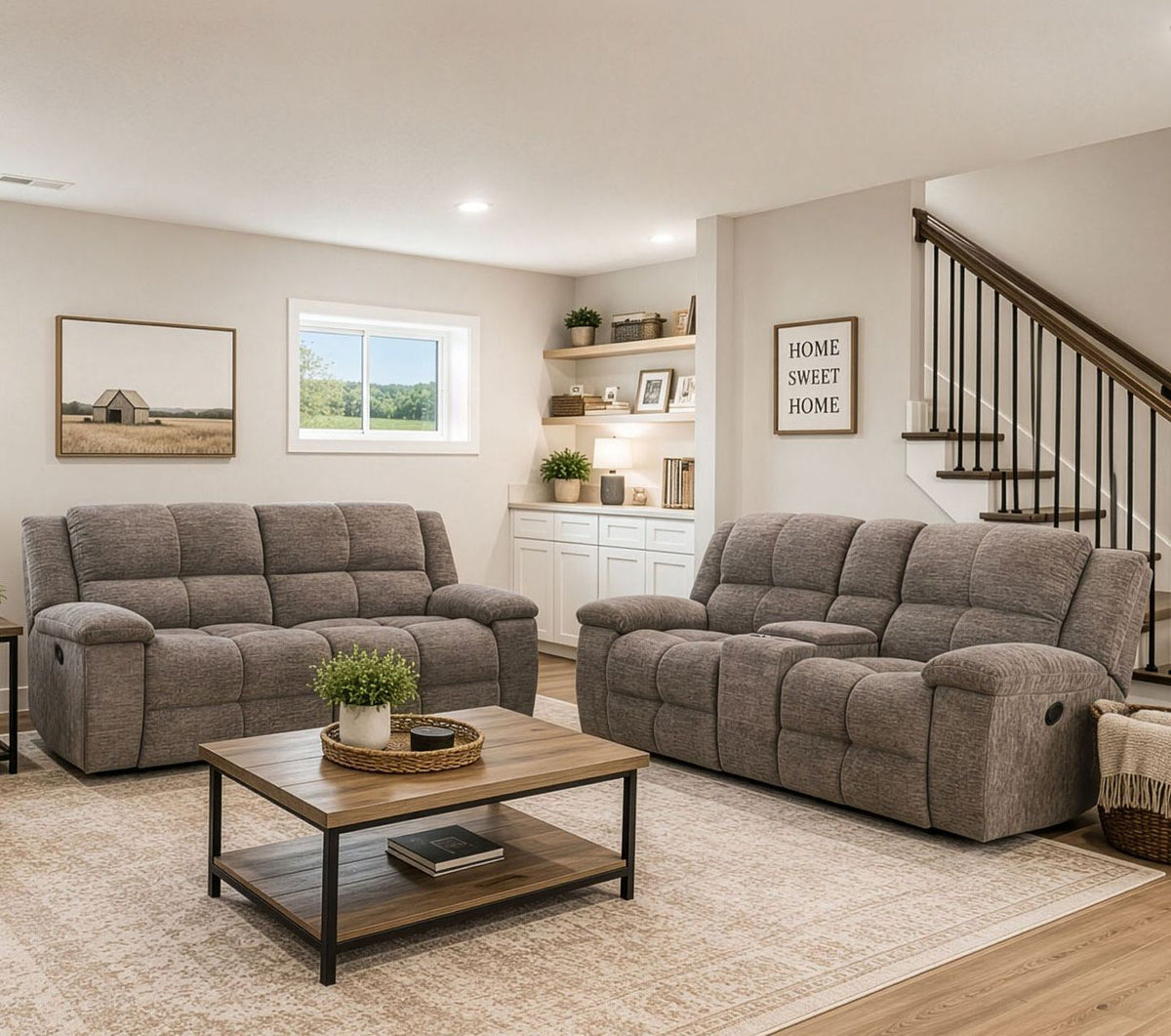 Buster - Manual Glider Reclining Sofa Set
