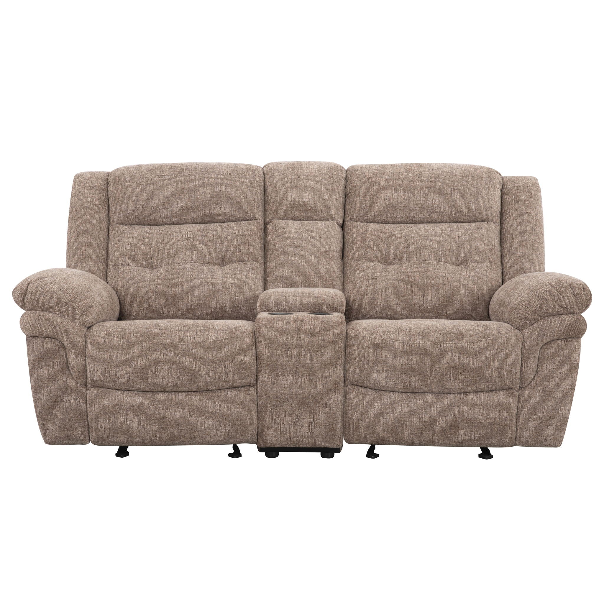 Sydney - Manual Recliner Console Loveseat - Brown