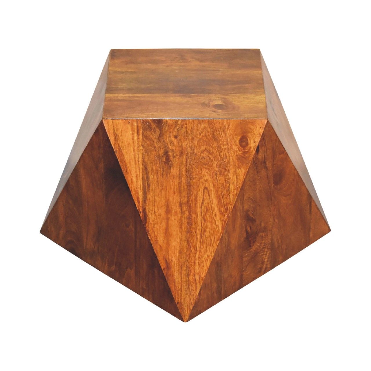 Abstract End Table - Chestnut
