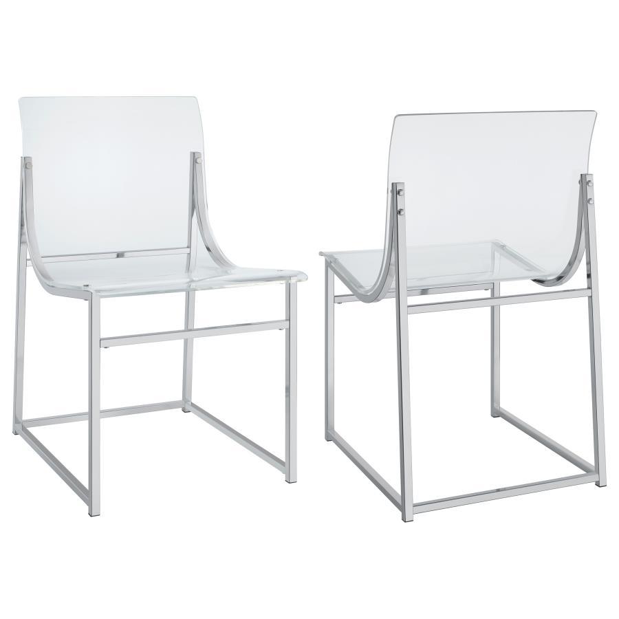 Adino - Acrylic Dining Side Chair (Set of 2) - Chrome