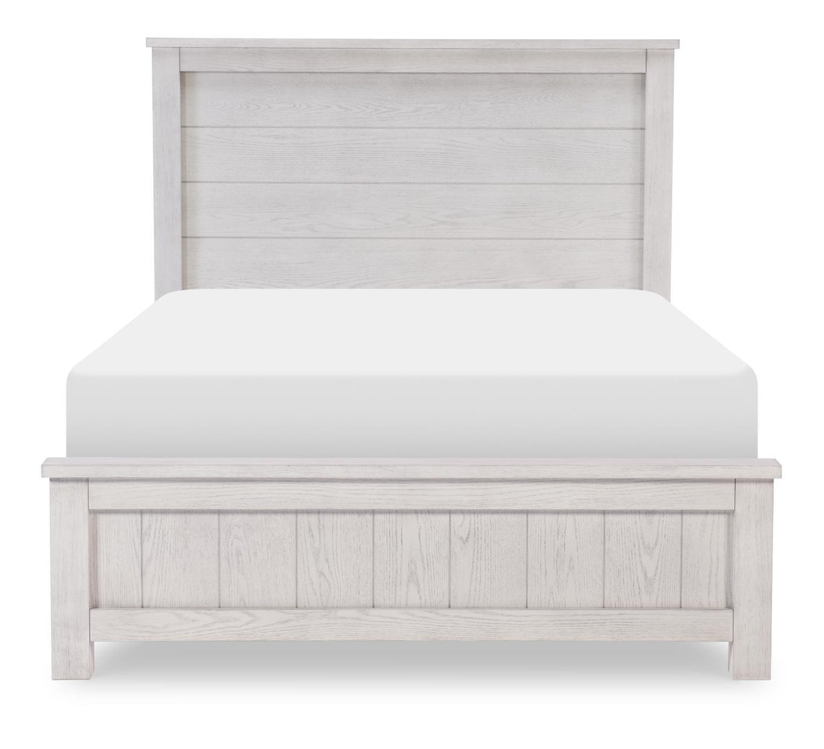 Preston - Complete Full Panel Bed - Bleached Linen