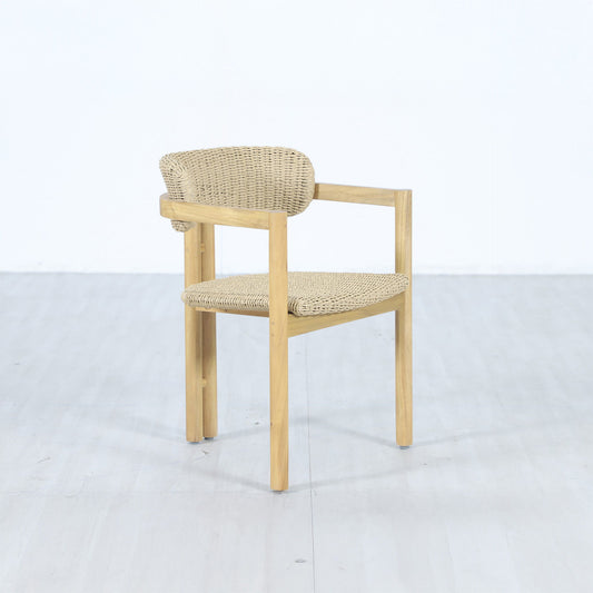 Sedona - Wood And Wicker Patio Dining Chair (Set of 2) - Natural / Brown