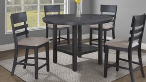 Guthrie - 5 Piece Counter Dining Room Set - Charcoal / Gray